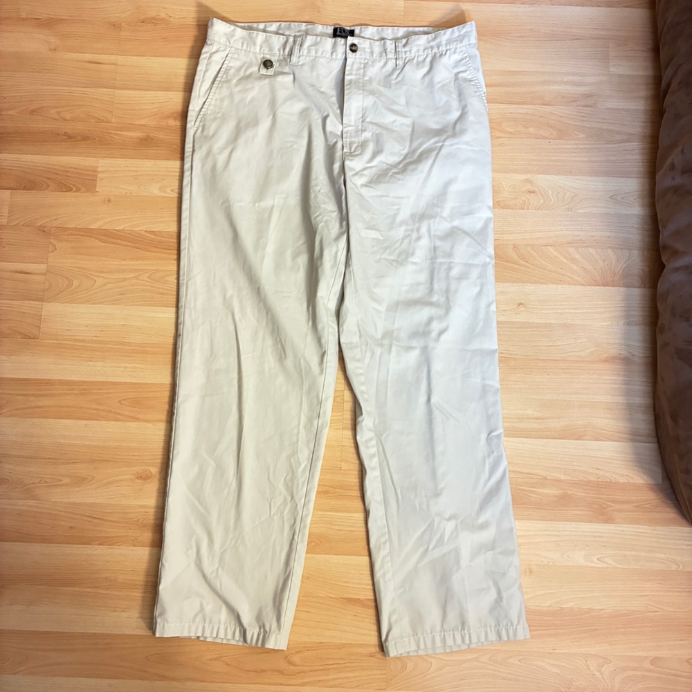 Fox Golf Men’s Light Khaki Chino Golf Pants 38x32 Straight Leg